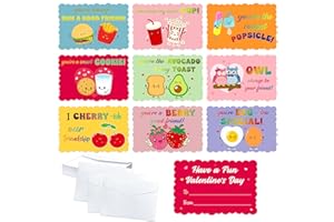BIZIBAFF Valentines Cards for Kids Classroom 36 Pack - Funny Valentines Day Cards with Envelopes for School Party, Gift Excha