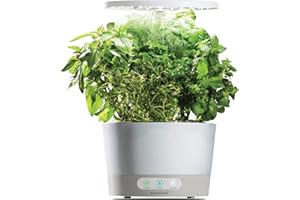 AeroGarden Harvest 360 Indoor Garden Hydroponic System with LED Grow Light and Herb Kit, Holds Up to 6 Pods, White