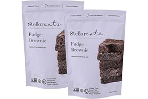 Stellar Eats Fudge Brownie Baking Mix, 10.4 oz, 1 Pack - Grain Free, Gluten Free, Dairy Free, Plant Based, Paleo Friendly (2 Pack)