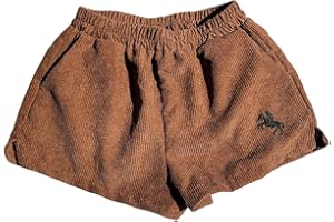 MakeMeChic Women's Corduroy Shorts Elastic Waist Wide Leg Lounge Shorts