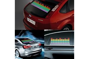 DIYAH Auto Sound Music Beat Activated Car Stickers Equalizer Glow LED Light Audio Voice Rhythm Lamp 90cm X 25cm / 3FT X 5/6FT (Multi Color)