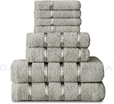 GC Gaveno Cavalia 8 Piece Towel Bale Set 450 GSM Silver 4F 2H 2B view 7