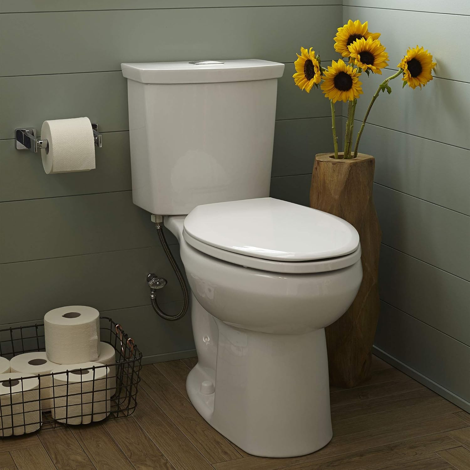 American Standard 2886218.020 H2Option Dual Flush Right Height Elongated Toilet 0.92/1.28 gpf, White - - 