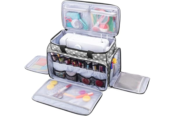 Universal standard black sewing machine carrying case