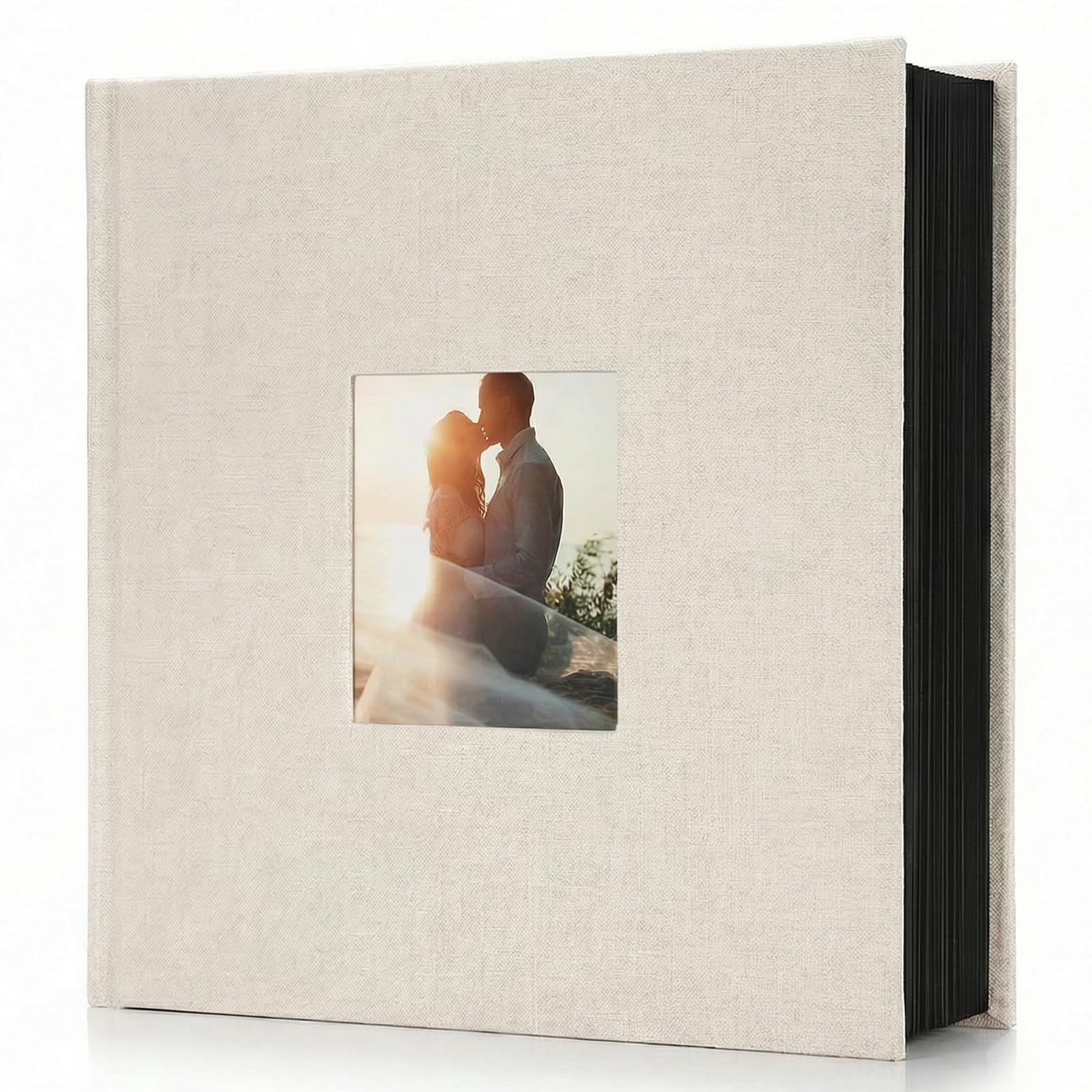 DazSpirit Photo Albums 6x4 Inch 600 Photos, Customizable Linen Cover Picture Album with Dispaly Window, Slip-in Pockets, Large Photo Book ideal for Wedding, Family and Travel Memories