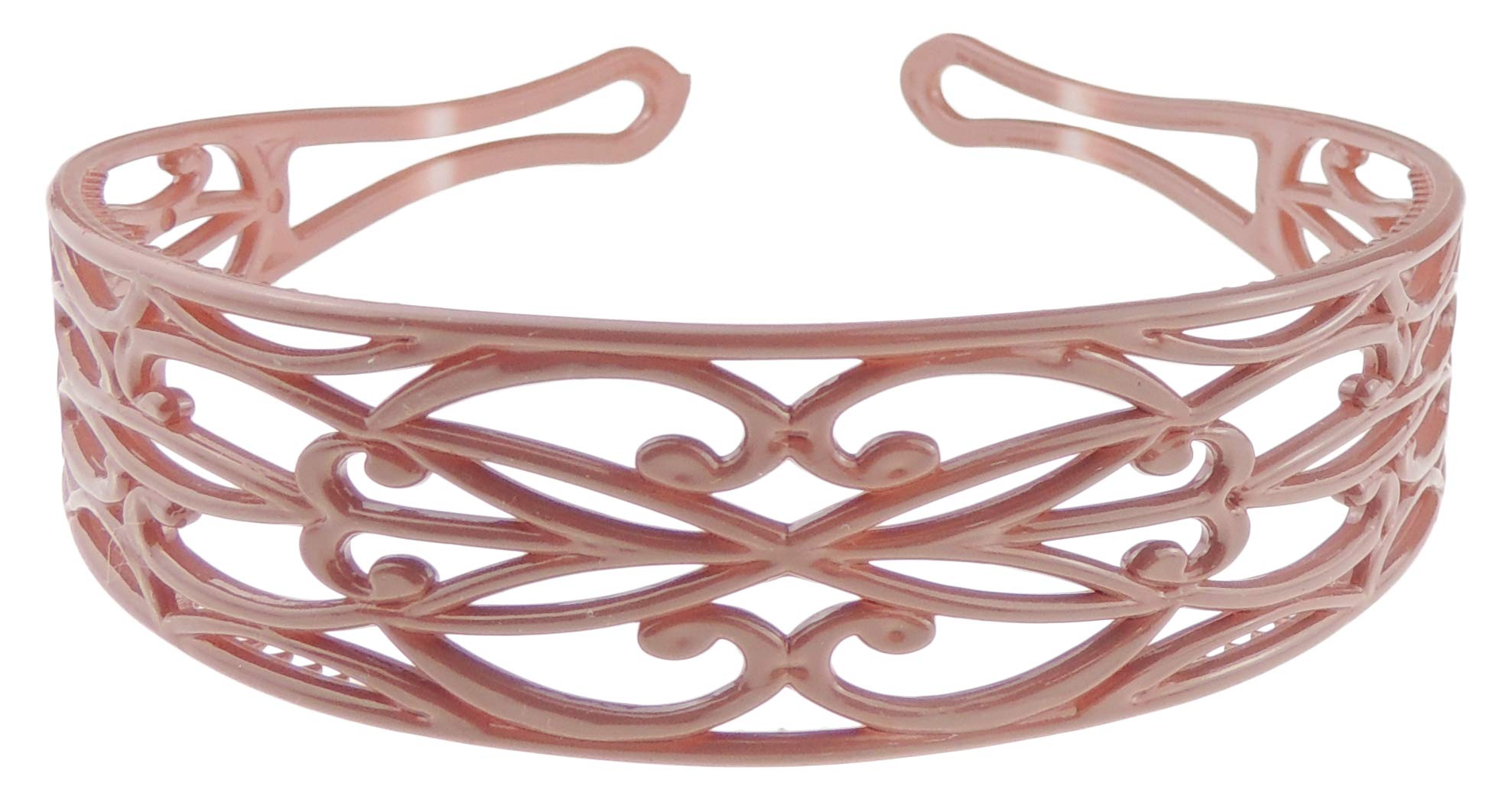 GIRLS SMALL HEAD LADIES School Uniform Work Gym Yoga Birthday Party Hair Accessories Plain Plastic Wide Scroll Floral Swirls Stencil Short Long Hair Headband Alice Band Hairband (Dusky Purple)