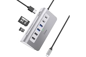 INTPW USB C Hub, 9-in-1 USB C Hub Multiport Adapter with 4K HDMI, PD 100W, USB-C and 2 USB A 3.0 5Gbps, 2 USB A 2.0, SD/TF Slot, 3. USB Hub for Laptop for MacBook Air/Pro iPad Tablet