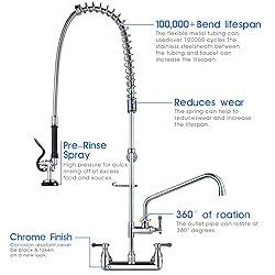 OIERZIN Commercial Kitchen Faucet with Pre-Rinse