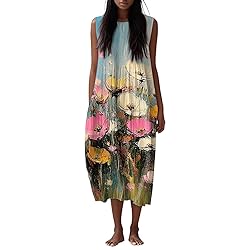 Party Dresses Summer Fall Cotton Linen Midi Dresses