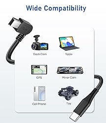 Gonofeto Dash Cam Charger Cable,(3Ft 18AWG) USB C