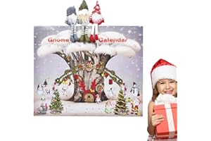 NIGRITY Christmas Gnome Advent Calendar 2024, Christmas Holiday Decor Gnome, 24 Day Christmas Gnome Countdown Calendar With Collectible Gnome Toy Dolls (1 Set)