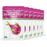 Nature’s Turn Freeze-Dried Dragon Fruit Crisps – Healthy, Gluten-Free, Crispy & Delicious, Plant-Based Snack, Ideal for Cereal, Smoothies, School Lunches, & On-the-Go, Bags of 6 (1.2 oz Each)
