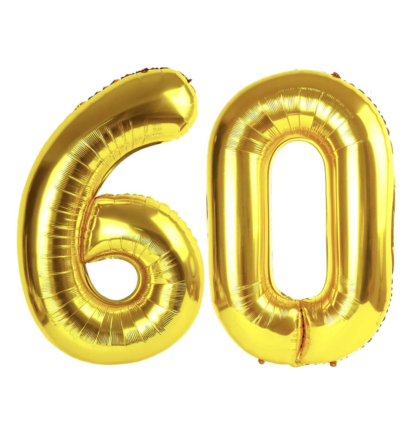 Photo 1 of Gold Number 60 Balloon 40 inch, 60 Number Balloons, 60th Gold Birthday Decorations, 60 Year Old Women Men Golden Party Supplies