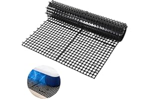 Skdqiee Ventilated Mattress Underlay for RV Bed, 83 x 59 in Breathable Mesh Under Mattress Pad with Interlocking Design, Plas