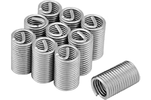 WALFRONT 10 Pcs 304 Stainless Steel Helicoil M8 Helicoil Thread Repair Kit M8x1.25x3D Wire Screw Sleeve Inserts Thread Repair Kit
