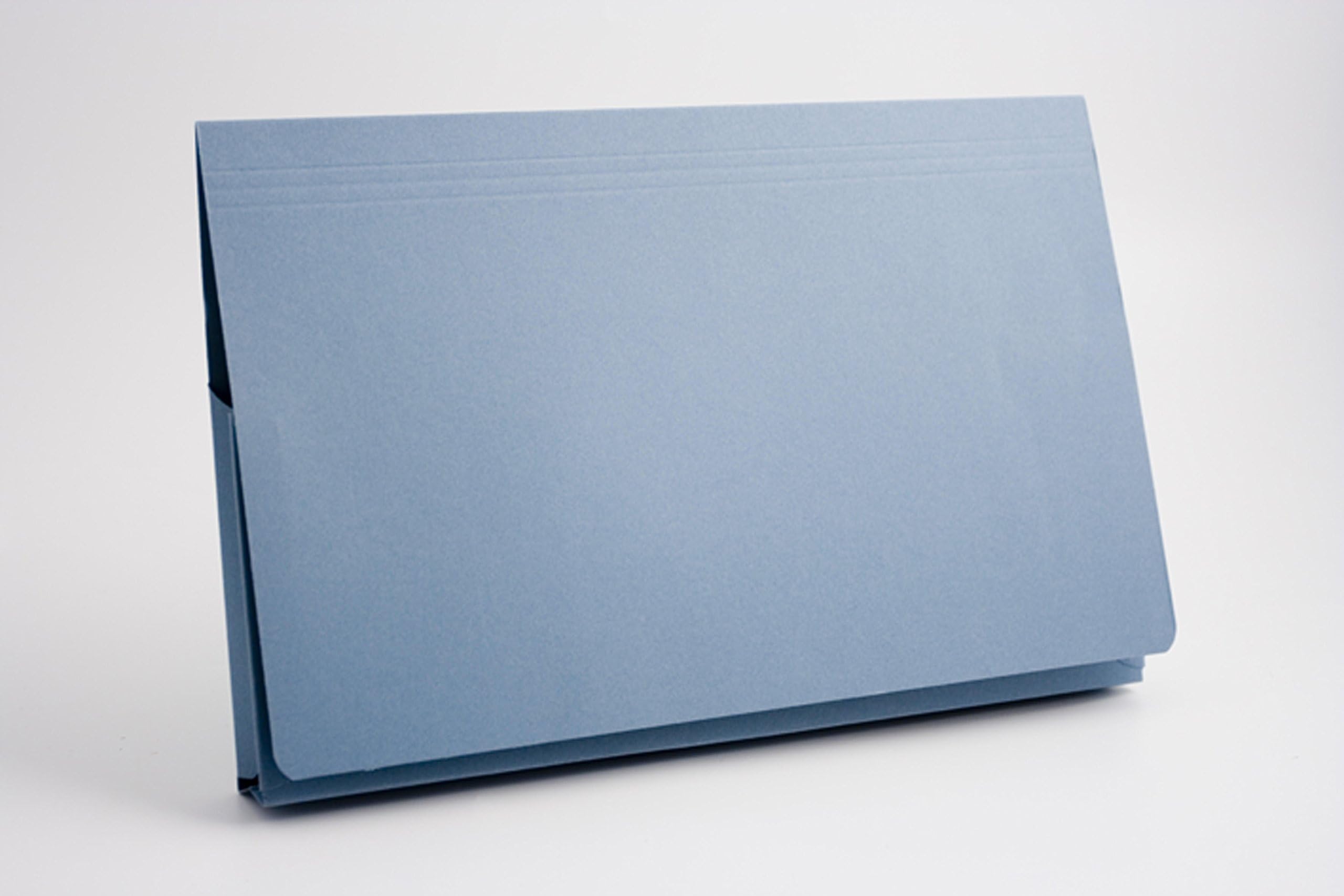 Exacompta - Ref PW3-BLUZ - Guildhall - Pocket Wallet, 14x10" / 350 x 242mm, 315gsm Heavyweight Premium Quality Manilla, A4 & Foolscap, Blue Angel Certified - Blue, Pack of 50Blue Angel