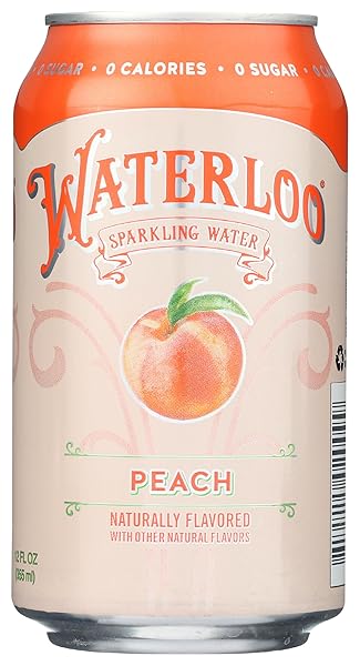WATERLOO SPARKLING WATER WATERLOO PEACH SPARKLING WATER, 12...