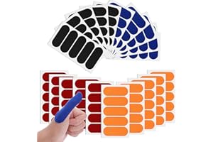 Larrel 100PCS Bowling Tape, 2.8x7.5cm/1.1x3inch Bowling Finger Tape, 4 Colors Bowling-Ball Thumb Tapes, Bowler Protective Tapes for Women and Men, Bowling-Accessories for Bowlers Exercise Sport