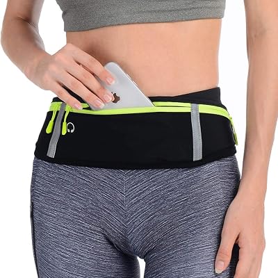LocoJoy Running Belt Reflective Strip Fits 24-47 Inch Waist 6.5 Inch Phone