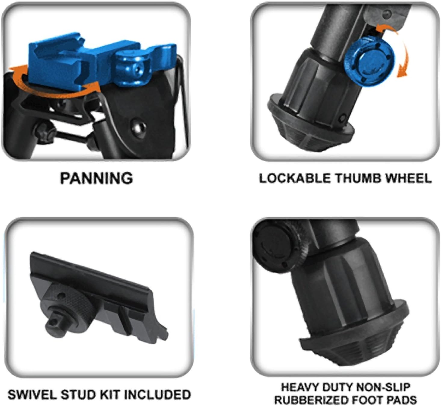 UTG Tactical OP Bipod, QD Lever Mount, Height 8.0-12.4" : Sports & Outdoors