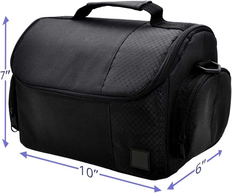 Large Digital Camera / Video Padded Carrying Bag / Case for Nikon, Sony, Pentax, Olympus Panasonic, Samsung, and Canon DSLR Cameras + eCostConnection Microfiber Cloth : Camera & Photo