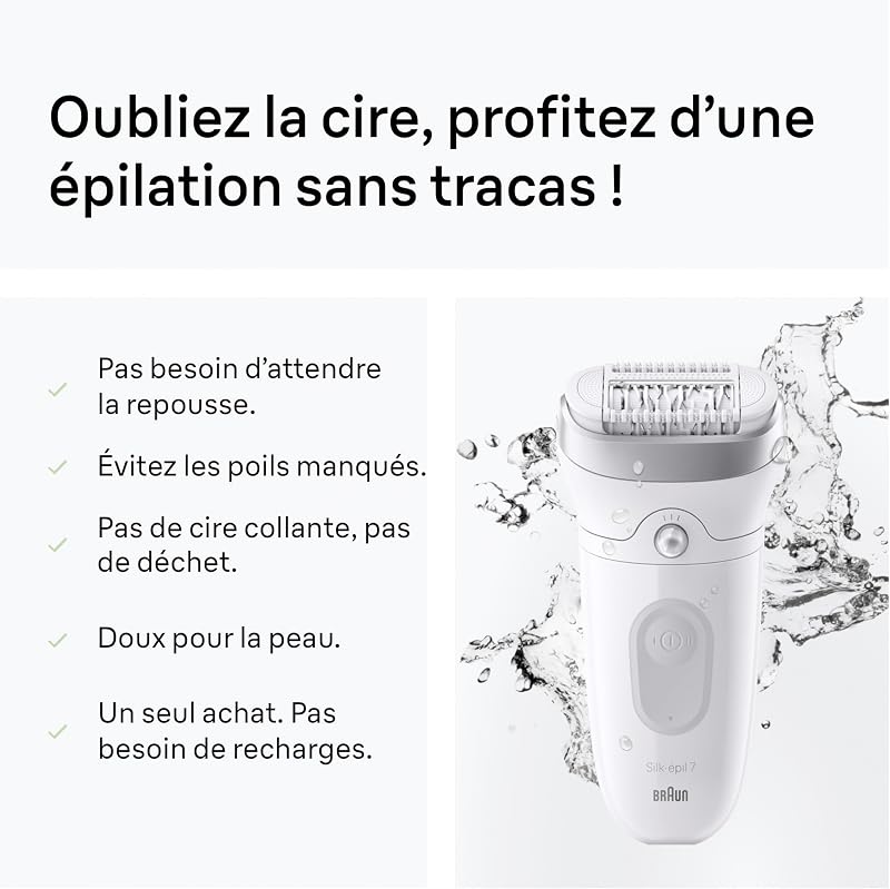 Epilateur Electrique Femme Silk Epil 7 7-241, Argent