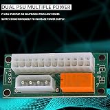 Kopinma 2x Dual PSU Adapter Synchronous Double Power Supply Board ATX 24 Pin to view 5