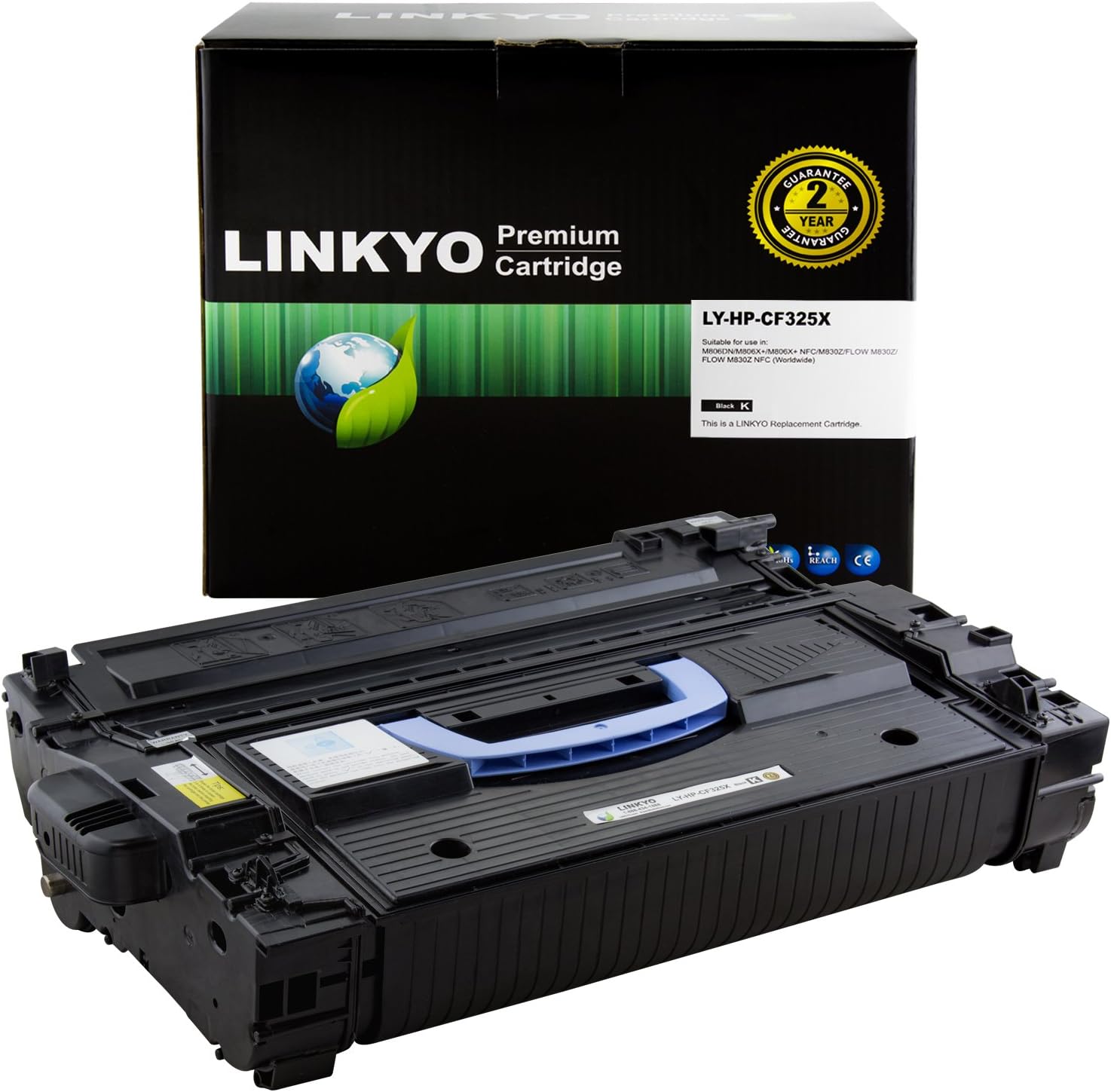 LINKYO Remanufactured Toner Cartridge Replacement for HP 25X CF325X (Black, High Yield)