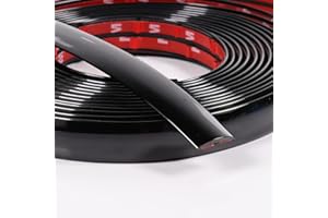 SBWLKJ 12FT Black Automotive Trim Molding 3/4"(20mm) Wide Car Side Body Trim Self Adhesive UV-Protected Scratch-Proof for Motor/Truck/RV Exterior and Interior Door Window Bumper