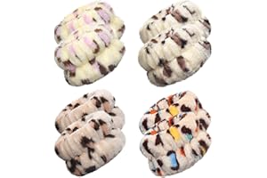 JANFUN Women's Microfiber Spa Wristbands for Face Washing - 8PCS Absorbent Sweatbands to Prevent Water Spillage Down Arms