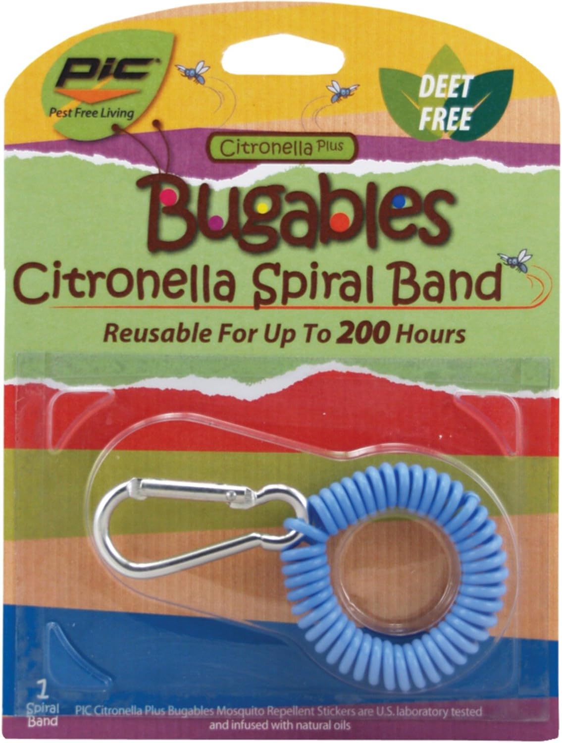 BUGABLES BUGCOIL-BAND Citronella Plus Spiral Band to Keep Away from Bugs