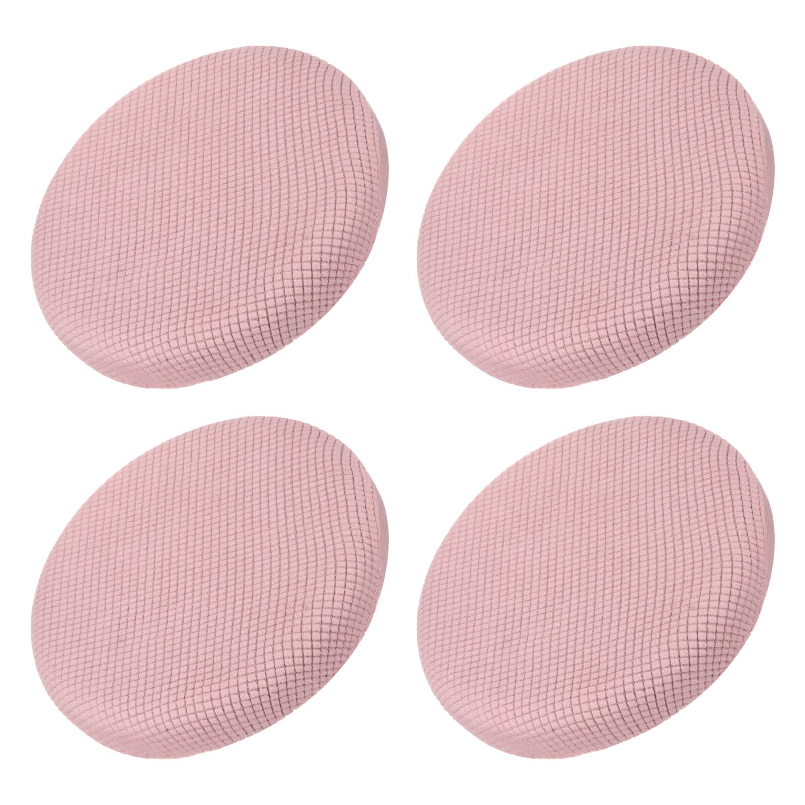 Uxcell 4pcs Upgraded Round Bar Stool Covers, Round Chair Covers Dia.12-14", for Bar Stool Slipcovers Pink