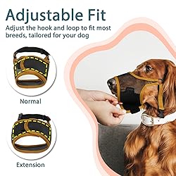 LUCKYPAW Dog Muzzle, Mesh Dog Muzzle for Large