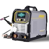 PUWU 205Amp AC/DC Aluminum TIG Welder, 6-in-1 Multiprocess Welding Machine, AC TIG/DC TIG/AC Pulse/DC Pulse/MMA/STICK/SPOT TIG,110V/220V Dual Voltage, Square/Triangular Wave ACDC Welder Machine