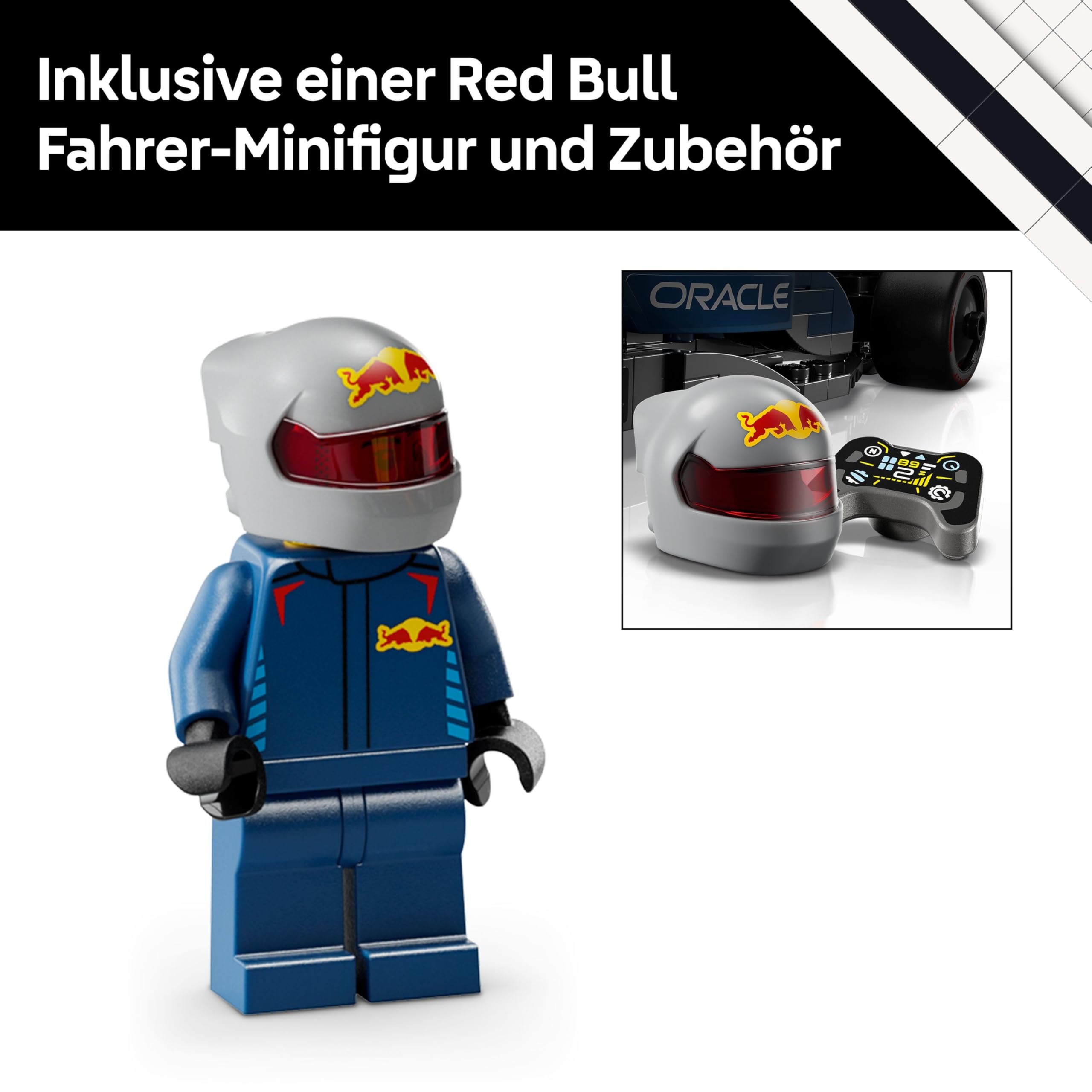LEGO Speed Champions Oracle Red Bull Racing RB20 F1 Rennauto - Modell für Erwachsene mit Formel 1 Minifigur zum Sammeln - Ausstellungsstück und Geschenk für Fans von Motorsport & Rennwagen 77243 6