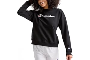 Champion Women's Sweatshirt, Powerblend, Crewneck for Women, Script (Plus Size Available)