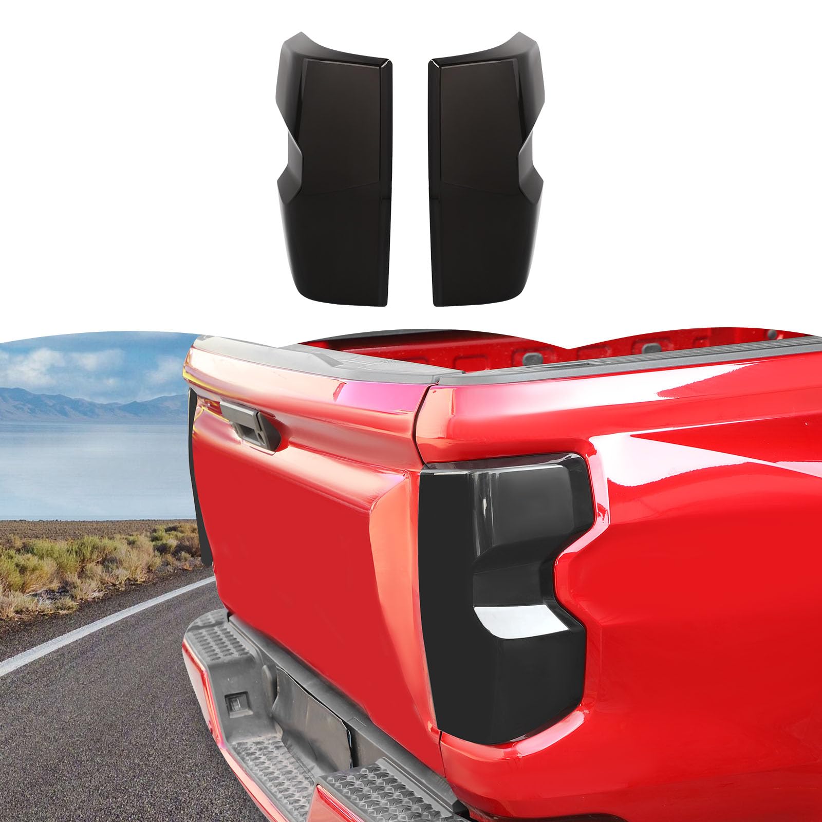 Photo 1 of RT-TCZ Smoked Black Tail Light Lamp Cover Guard Trim Decoration Exterior Accessories for Chevrolet Chevy Colorado 2023 2024 2025