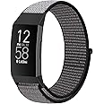 AVOD Nylon Watch Bands Compatible with Fitbit Charge 4/Charge 3/SE, Soft Replacement Wristband Breathable Sport Strap with Band for Women Men