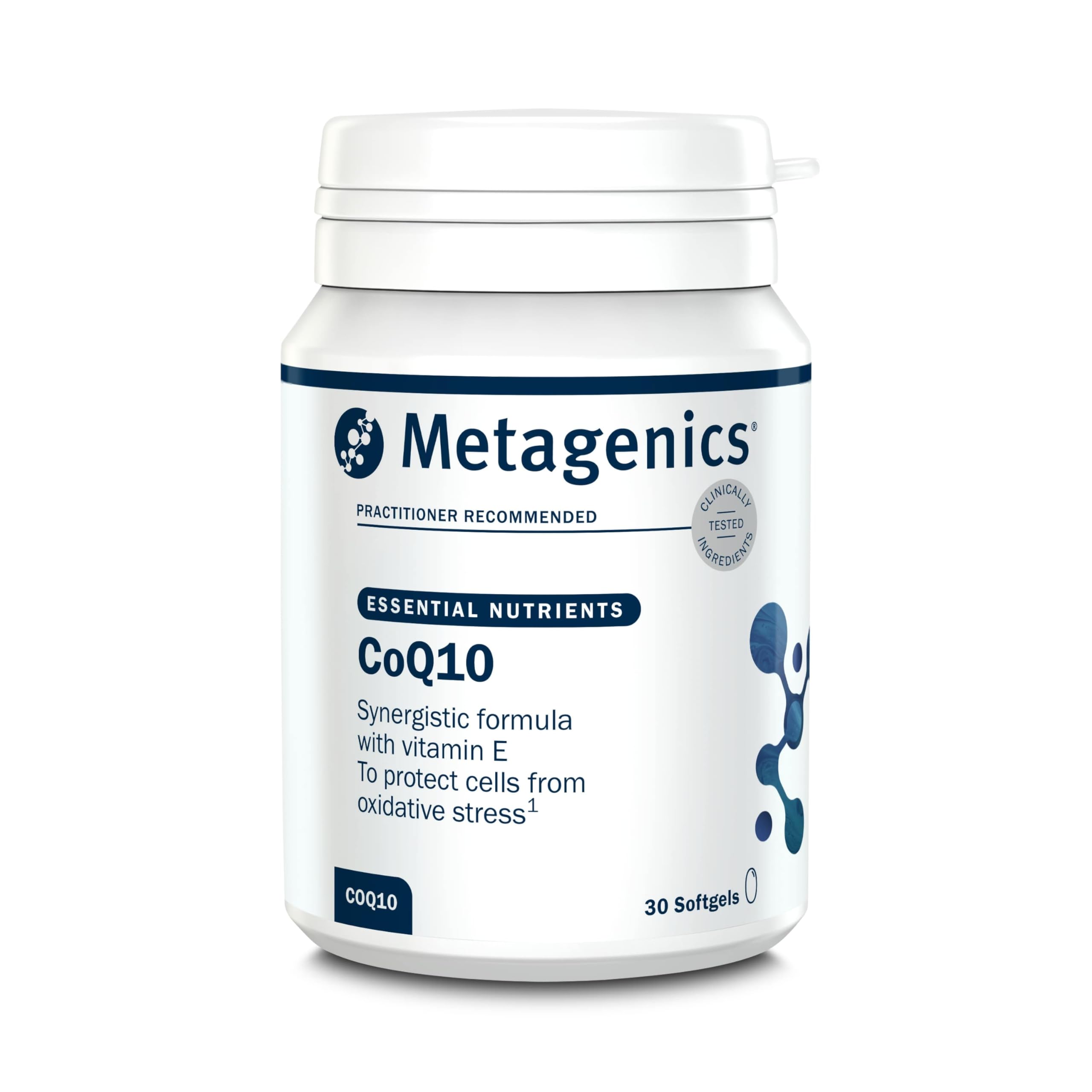 Metagenics CoQ10 100 mg - High-Potency Coenzyme Q10 - with Vitamin E - for Cell Protection - 30 Capsules