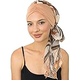CAPLORD Head Scarf for Women Skull Cap Chemo Patients Headwear Cancer Hair Loss Scarf Headwrap Cover Hat Turban Covering Wrap