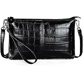 befen Genuine Leather Wristlet Clutch Wallet Purses Small Crossbody Bags for Women with RFID Blocking Card Slots