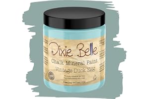Dixie Belle Paint Company Chalk Finish Furniture Paint | Vintage Duck Egg (8oz) | Matte Light Blue Chic Chalk Mineral Paint | DIY Furniture Paint