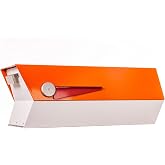 modbox USA Mid-Century Modern Curbside Mailbox | Two Tone (Orange/White)