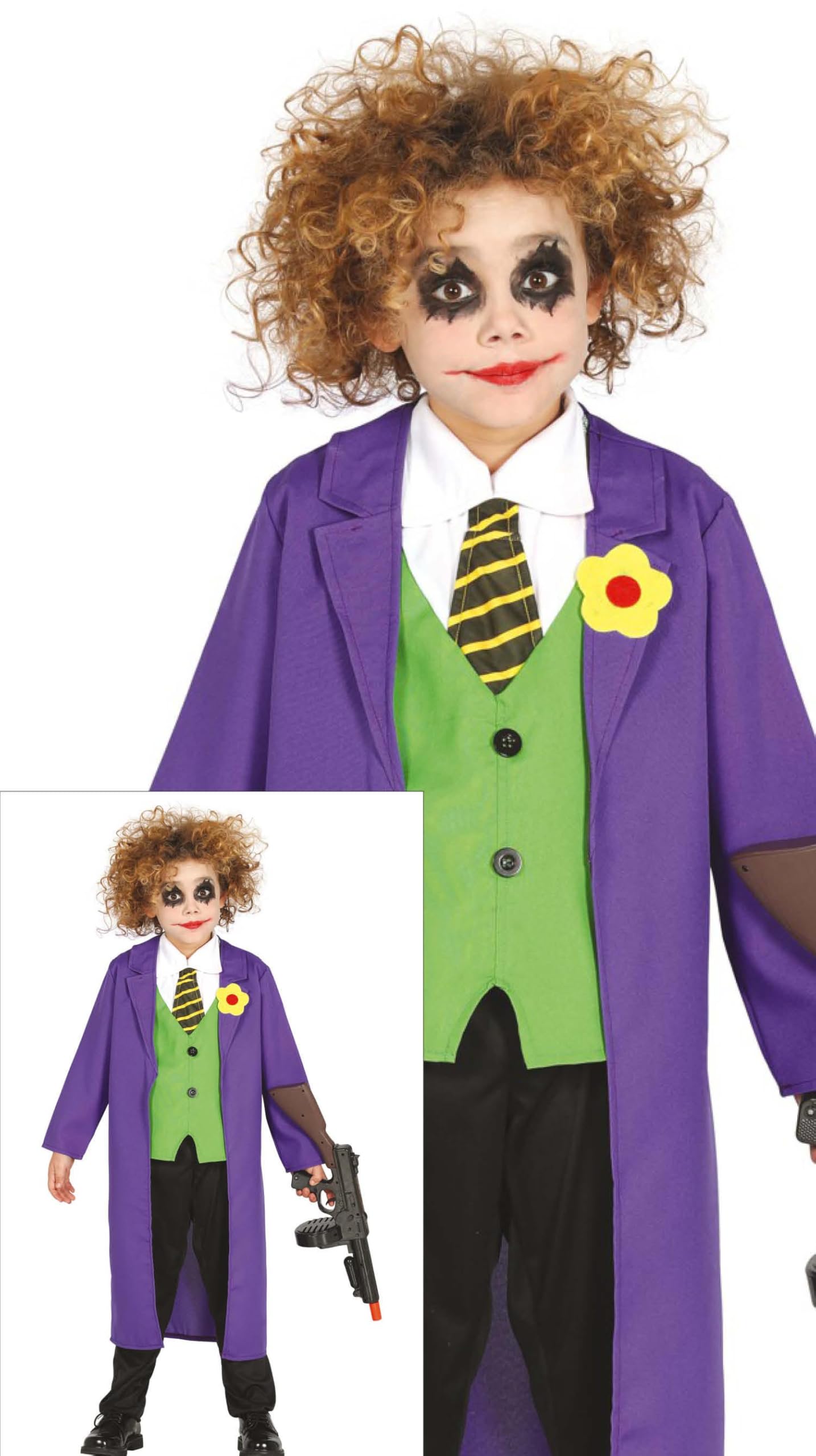 FIESTAS GUIRCA Killer Clown Costume for Boys