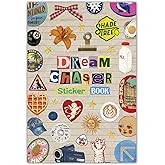 PRSTINCOL Vintage Sticker Book with 30 Pages of Ephemera Stickers, Aesthetic Junk Journaling Supplies for Scrapbooking Adults, 8.3 by 5.5 Inches, Over 550 Pieces