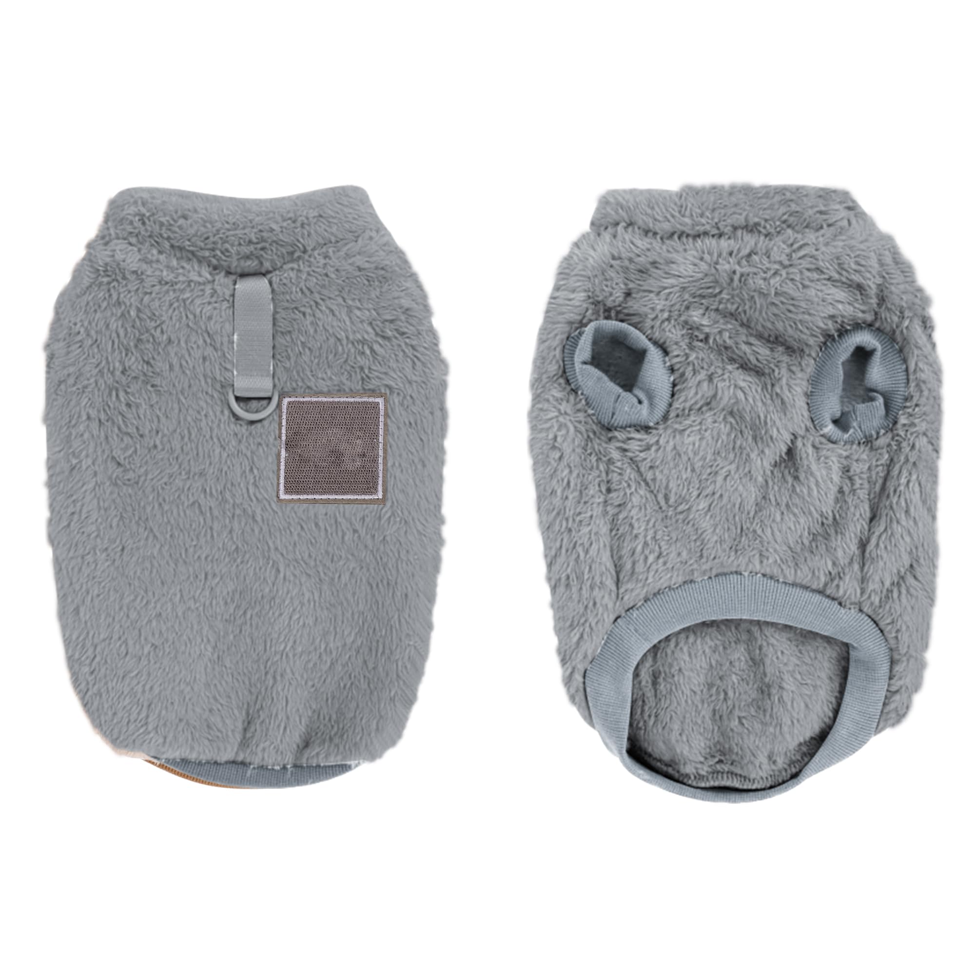 Nicola NiCoLa Small Dog Fleece Vest Sweater Winter Warm Jacket, Soft Dog Clothes Coat with Leash Ring for Everyday Walking, Outdoor Activities (M, Grey)