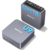 GEEKOM GT1 Mega AI Mini PC14th Gen Intel Ultra9 185H|32GB DDR5+1TB SSD | Desktop Computer Windows 11, Intel Arc GPU/Dual 2.5G LAN/WiFi 7/BT 5.4/USB4/3-Year Warranty/Mini computer for Game＆Business