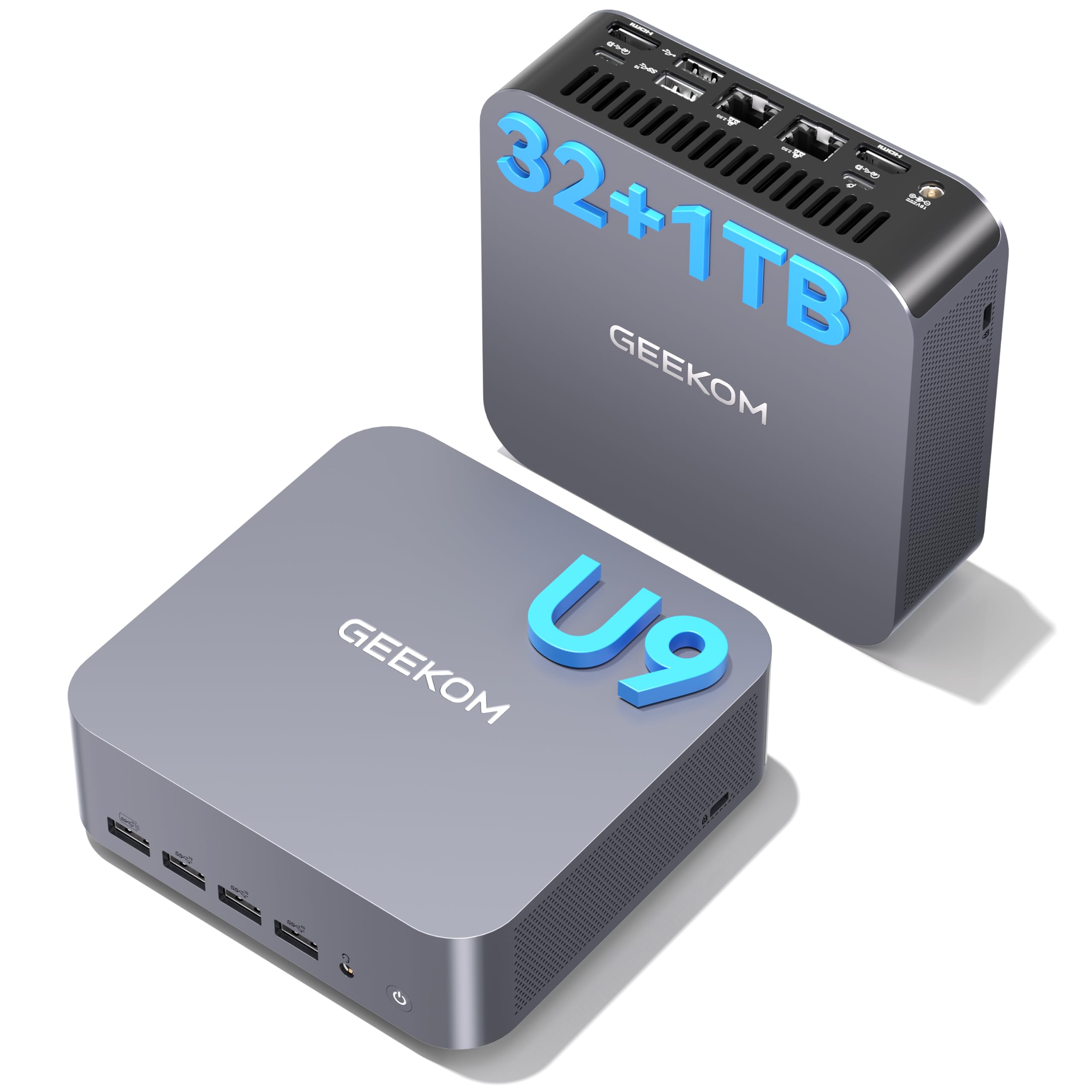 GEEKOM GT1 Mega AI Mini PC Intel Ultra9 185H de 14.ª generación | 32 GB DDR5 + 1 TB SSD