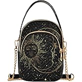 Crossbody Bags Crossbody Purse Chest Bag Golden Sun Moon Stars Boho for Women Trendy