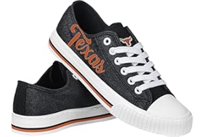 FOCO Women's NCAA College Team Logo Fashion Low Top Canvas Sneakers Shoes